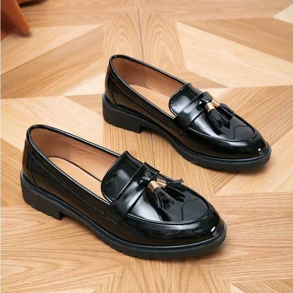 SHEIN Shoes Shein Black Tassel Loafers Poshmark
